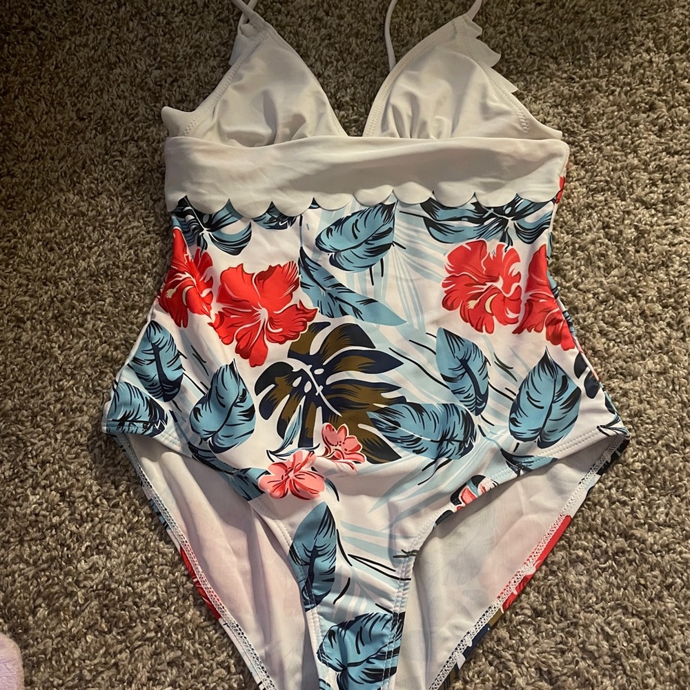 Barly worn one peace bathing suit for petite women and girls